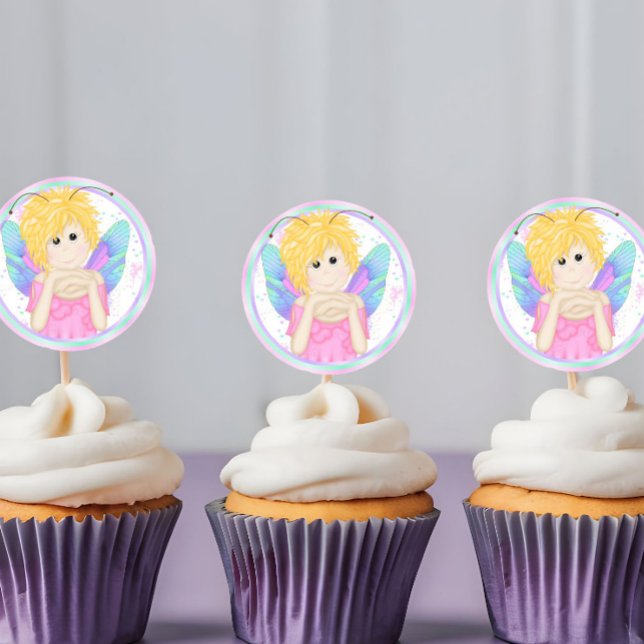 Adesivo Vinhetas de Cupcake de fadas (Criador carregado)
