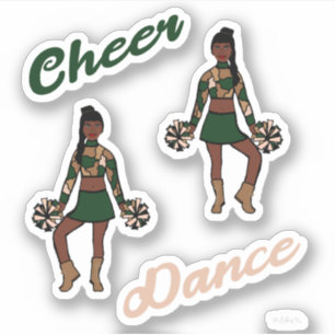 Adesivo Vinhetas de dança alegres (Camo Verde)