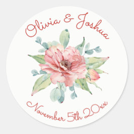 Adesivo Vinhetas de Design de Casamento com Flor de Água