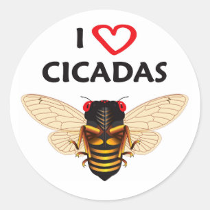Adesivo Vinhetas de Design de Cicada Periódica Whimsical