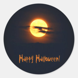 Adesivo Vinhetas de Dia das Bruxas da Lua de cheio