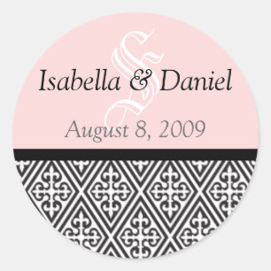 Adesivo Vinhetas de diamantes Monogramas dão selos