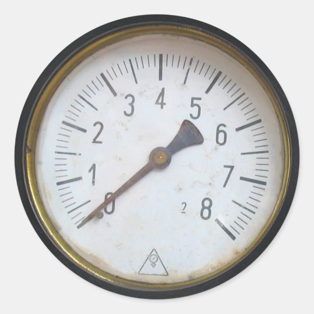 Adesivo Vinhetas de discagem do medidor de pressão redonda (Frente)