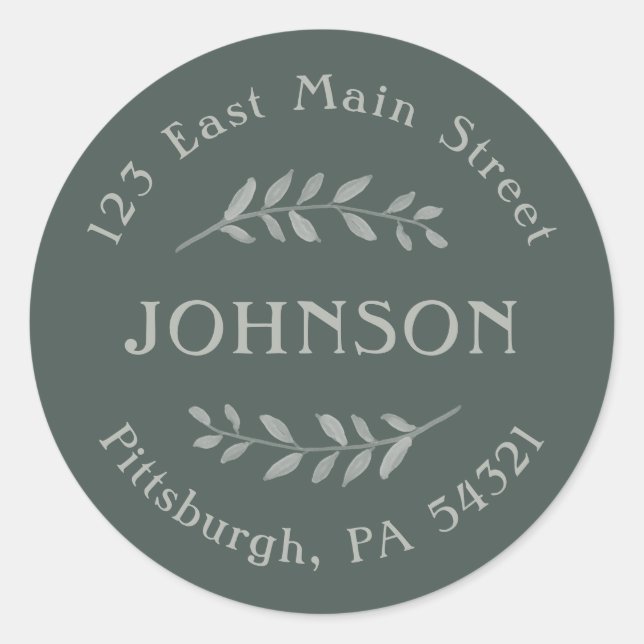 Adesivo Vinhetas de endereço de devolução de ramificação d (Frente)