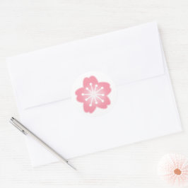 Adesivo Vinhetas de envelope com flores de Rosa claro boni