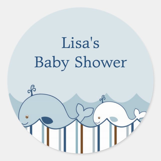 Adesivo Vinhetas de envelope de baleia náutica (Frente)