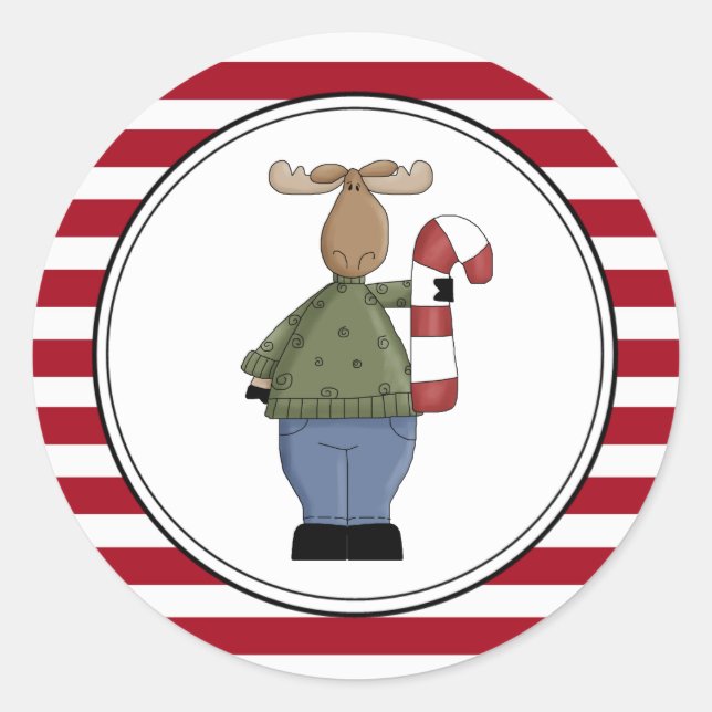 Adesivo Vinhetas de envelope de Natal Chrismoose (Frente)
