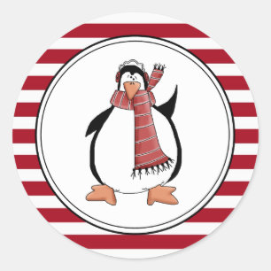 Adesivo Vinhetas de envelopes de férias de pinguim-país