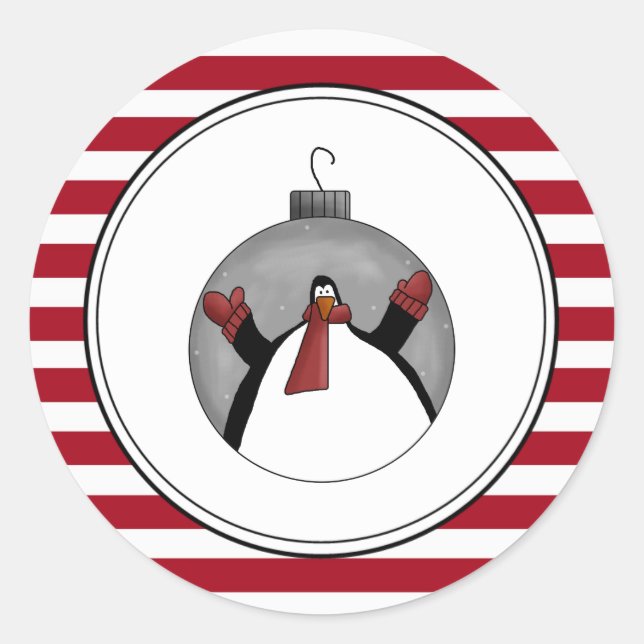 Adesivo Vinhetas de envelopes de férias de pinguim-país (Frente)