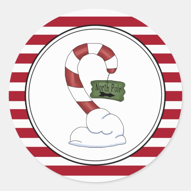 Adesivo Vinhetas de envelopes de férias do Polo Norte (Frente)