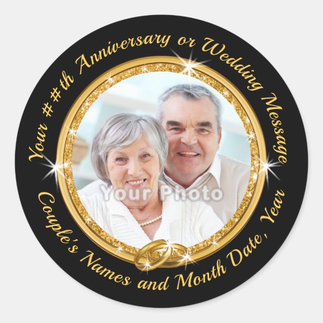 Adesivo Vinhetas de envelopes Dourados personalizados para (Frente)