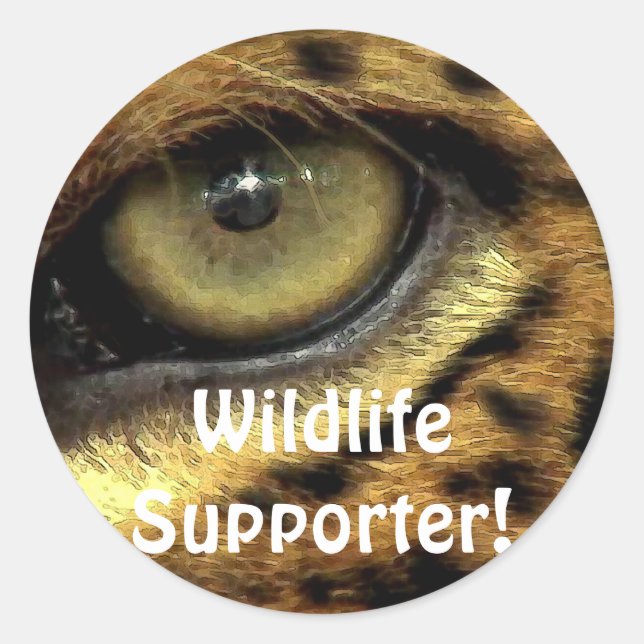 Adesivo Vinhetas de espécies ameaçadas de extinção Jaguar (Frente)