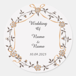 Adesivo Vinhetas de favor de casamento