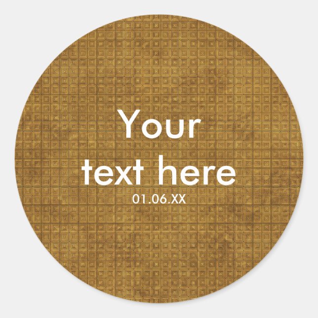 Adesivo Vinhetas de Favor do Partido Grunge Dourado (Frente)