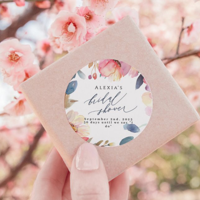 Adesivo Vinhetas de favores de pedras brilhantes para chás (Criador carregado)