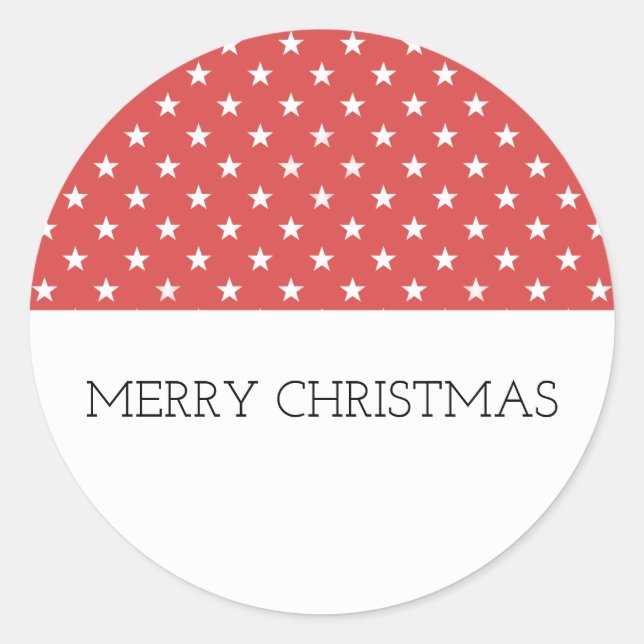 Adesivo Vinhetas de férias de estrelas festivas vermelhas (Frente)