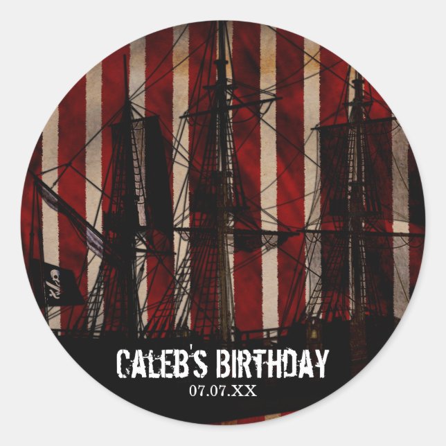 Adesivo Vinhetas de Festa de aniversário de Grunge de Navi (Frente)