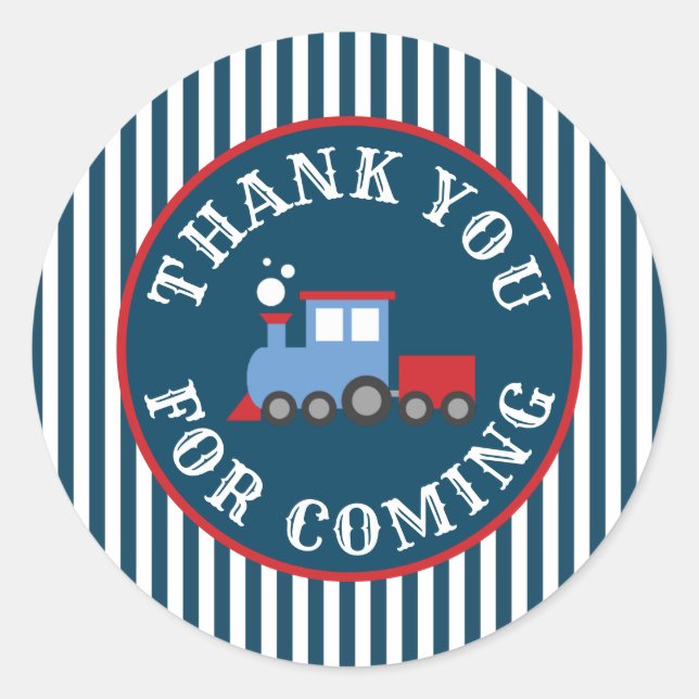 Adesivo Vinhetas de festa de aniversário do comboio (Frente)