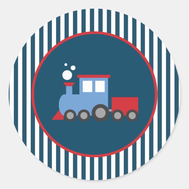 Adesivo Vinhetas de festa de aniversário do comboio (Frente)