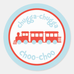 Adesivo Vinhetas de Festa de aniversário do comboio