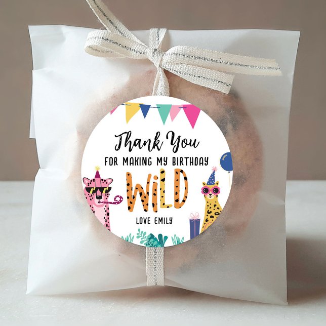 Adesivo Vinhetas de Festas de aniversário de animais de fe (Criador carregado)