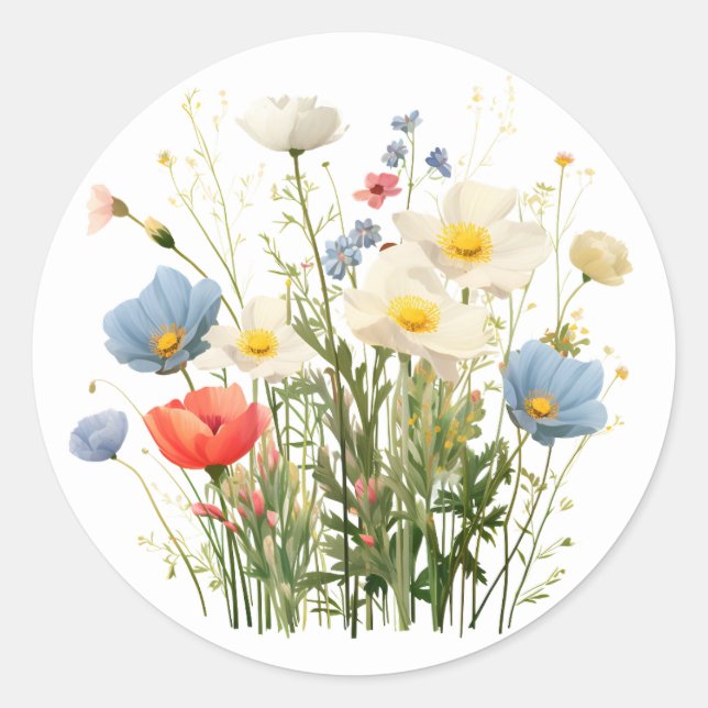 Adesivo Vinhetas de Flores de Springtime (Frente)