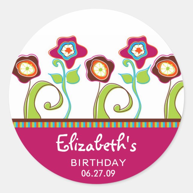 Adesivo Vinhetas de Flores Funciosas (Frente)