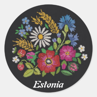 Adesivo Vinhetas de Flores Selvagens Coloridas da Estônia