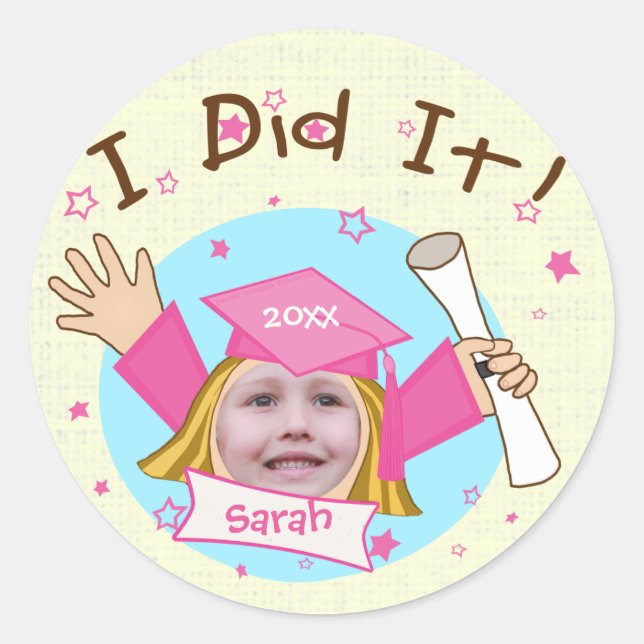 Adesivo Vinhetas de Formando da moça da escola personaliza (Frente)