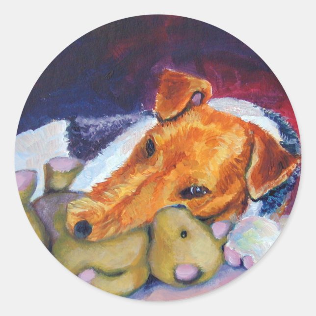 Adesivo Vinhetas de Fox Terrier (Frente)