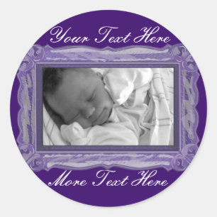 Adesivo Vinhetas de Frame Roxo Elegante