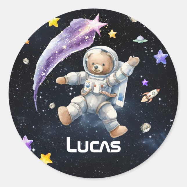 Adesivo Vinhetas de galácticos personalizadas e adoráveis (Frente)