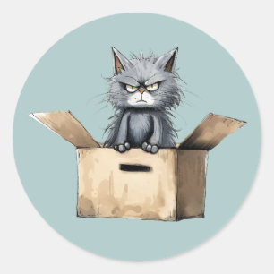 Adesivo Vinhetas de Gato Grumificado