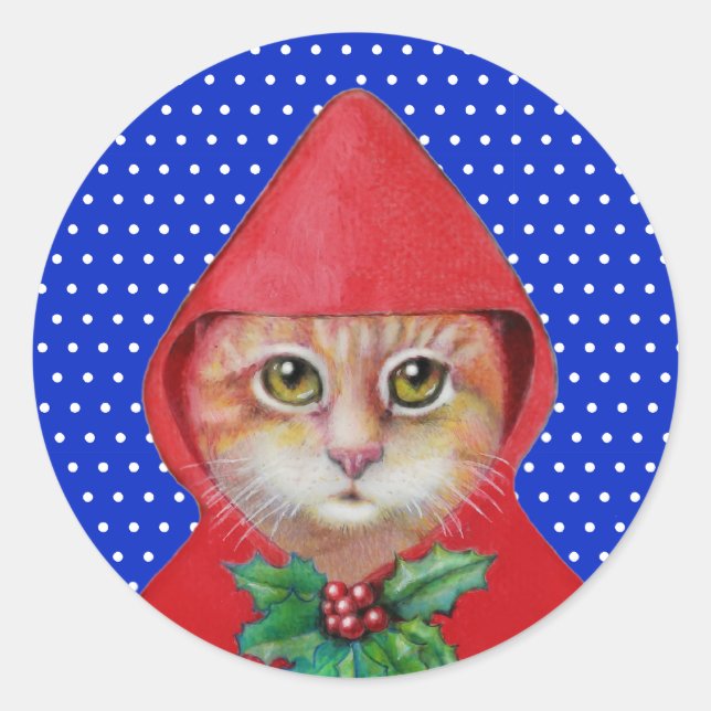 Adesivo Vinhetas de gato natalino (Frente)