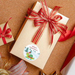 Adesivo Vinhetas de gelo de tartaruga de Natal