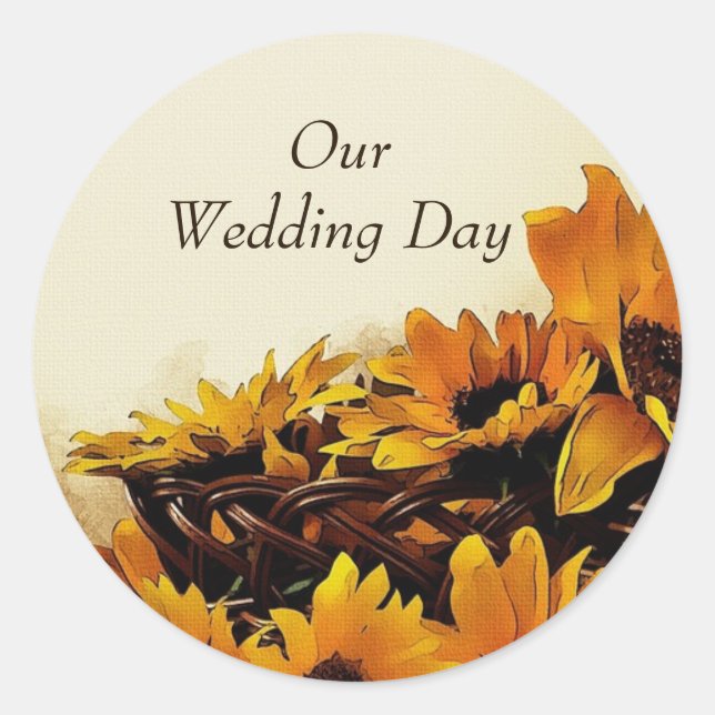 Adesivo Vinhetas de girassol (Frente)