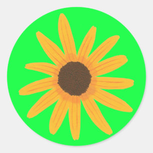 Adesivo Vinhetas de girassol amarelo