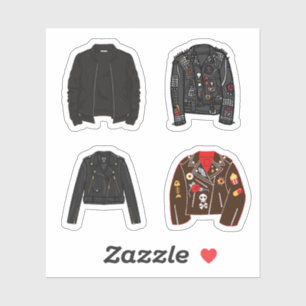 Adesivo Vinhetas de Jaqueta de couro