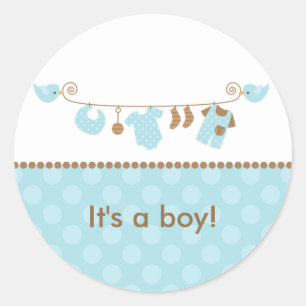 Adesivo Vinhetas de Linha Azul-Bebê