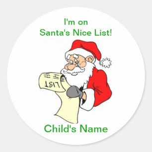 Adesivo Vinhetas de Lista Simples para Papai Noel Personal