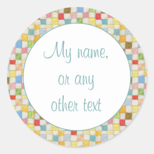 Adesivo Vinhetas de matéria redonda de 3", QUILT INCRÍVEL