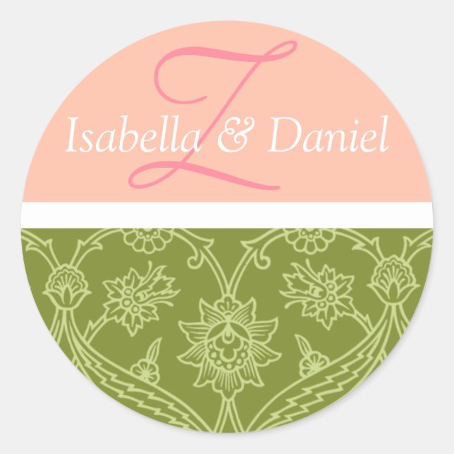 Adesivo Vinhetas De modelo Monograma Para Envelopes (Frente)