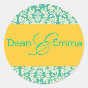 Adesivo vinhetas de monograma barroco