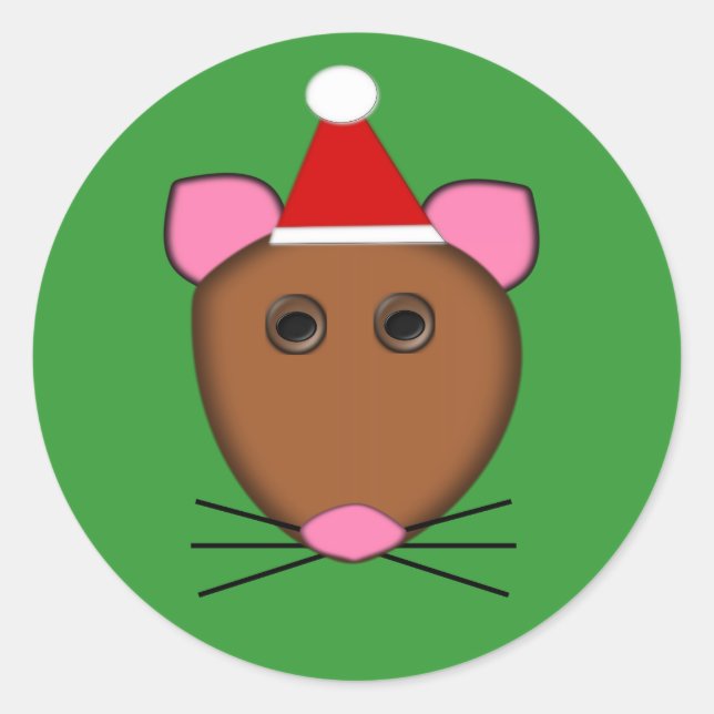 Adesivo Vinhetas de Mouse Feliz Natal (Frente)