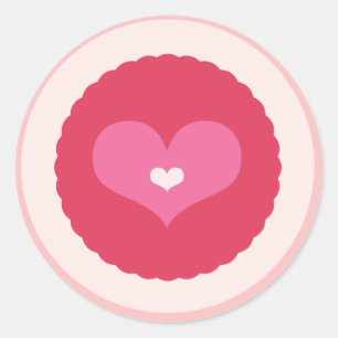 Adesivo Vinhetas de Namorados de Coração com Amor Rosa Esc