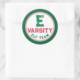 Adesivo Vinhetas de Natal da Equipe do Elf Engraçado