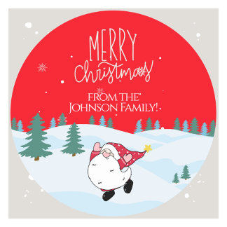 Adesivo Vinhetas de Natal da Família Personalizadas