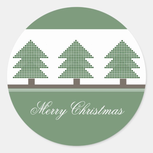 Adesivo Vinhetas de Natal das Árvores (Frente)