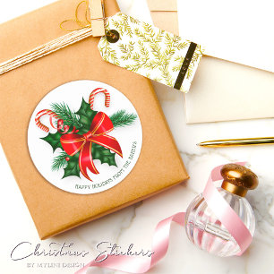 Adesivo Vinhetas de Natal de Canas Modernas Simples