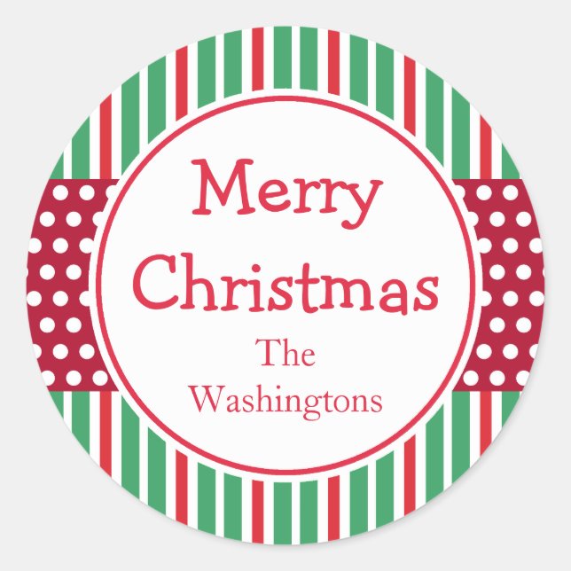 Adesivo Vinhetas de Natal de Férias de Bandas Verdes (Frente)